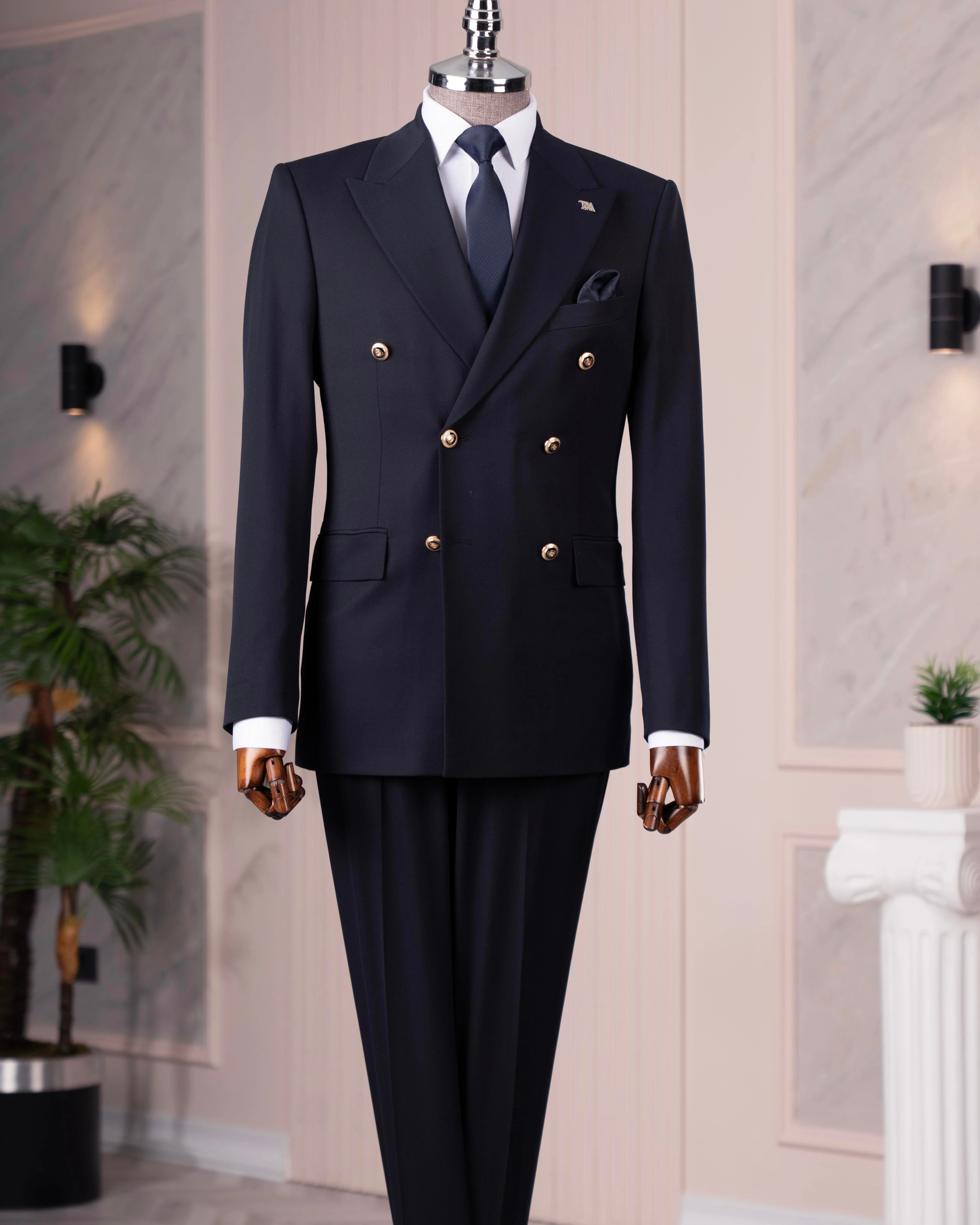 Lacivert Kruvaze Takım